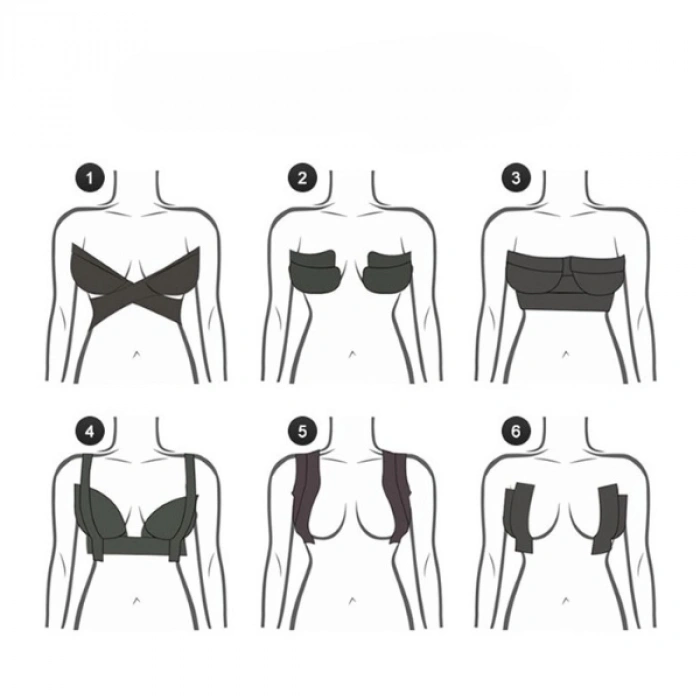 Siyah Mevcut Göğüs Dikleştirici Bant