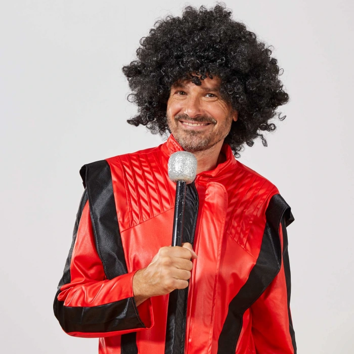 Siyah Renk Kıvırcık Afro Bonus Peruk (5324)