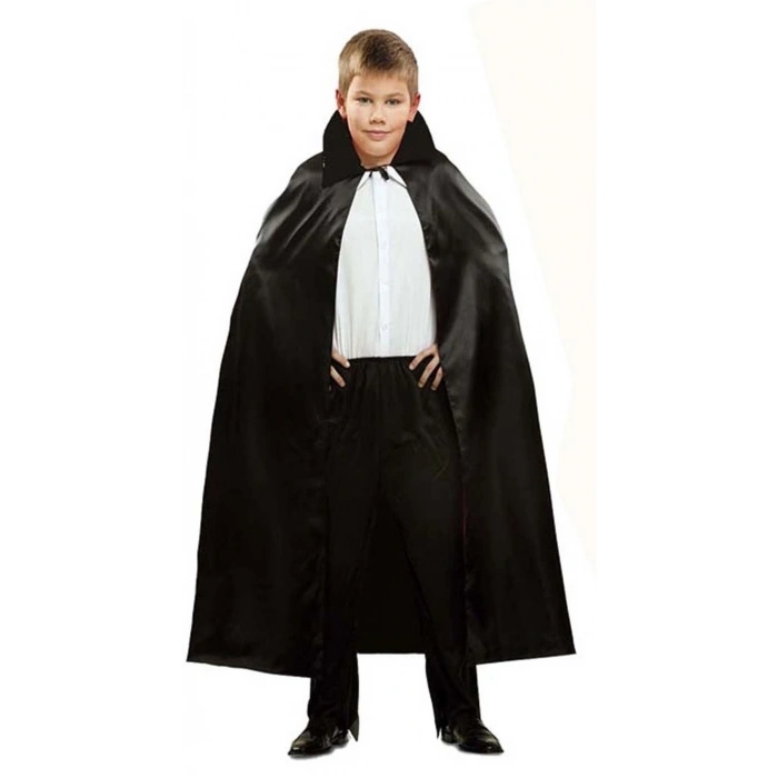 Siyah Renk Yakalı Halloween Pelerini 90 cm (5324)