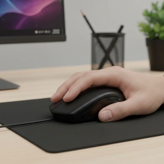 Siyah USB Kablolu 3D Optik Mouse