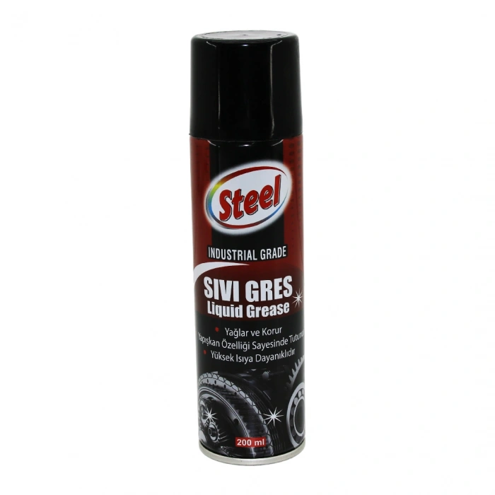 STEEL ST-1304 SIVI GRES SPREY 200ML YAĞLAR - KORUR - ISIYA DAYANIKLI (5324)