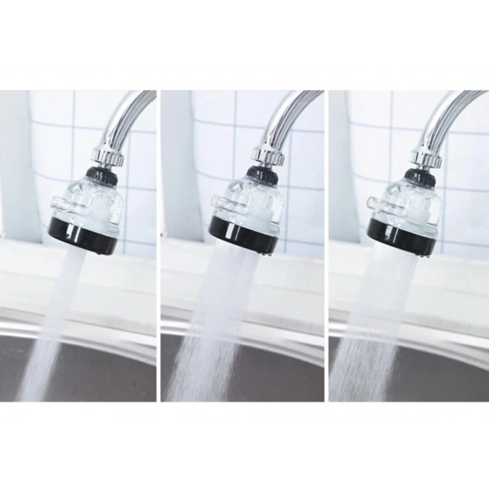 Su Tasarruflu  3 Fonksiyonlu  Oynar  Musluk Başlığı - Şeffaf (5324)