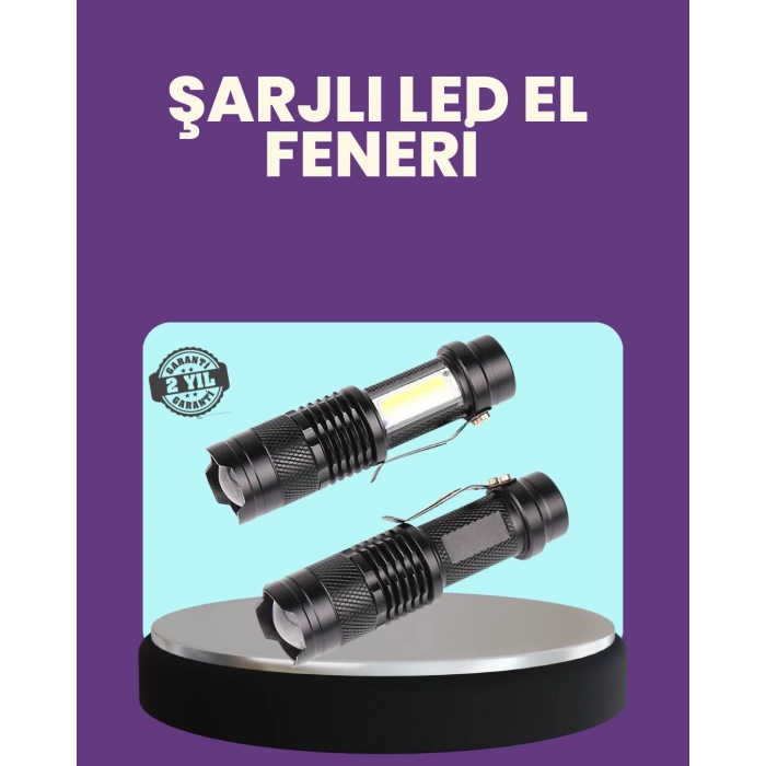 Suya Dayanıklı 4 Modlu Mini Led El Feneri
