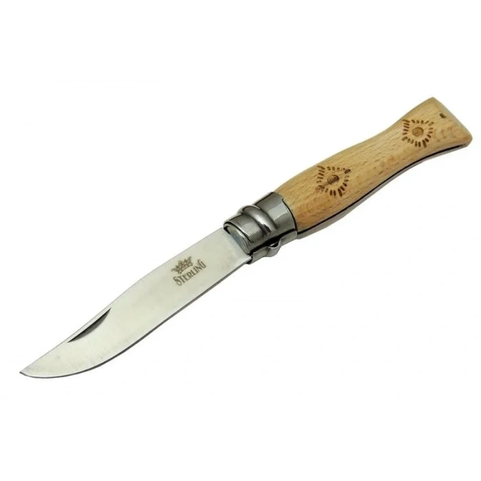 T0221 Bahçe Çakı 16 Cm - Ahşap Sap, Bilezikli, Kılıflı