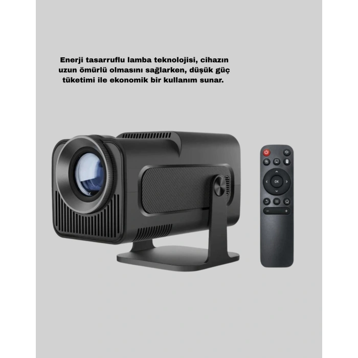 Taşınabilir Akıllı Projeksiyon HDMI USB Uyumlu Oyun Destekli Kompakt