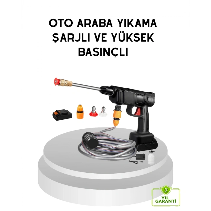 Taşınabilir Akülü Araba Yıkama Makinesi 1.7 Mpa Basınçlı Ve Ergonomik Tasarımlı