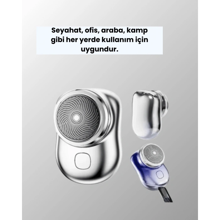 Taşınabilir, cep boyunda, şarjlı elektrikli tıraş makinesi