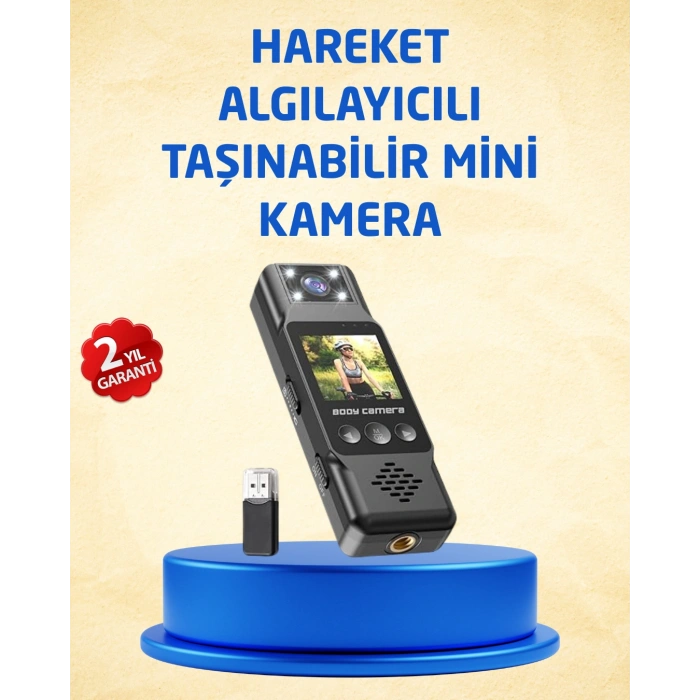 Taşınabilir Full HD Mini Kamera TFT Ekranlı