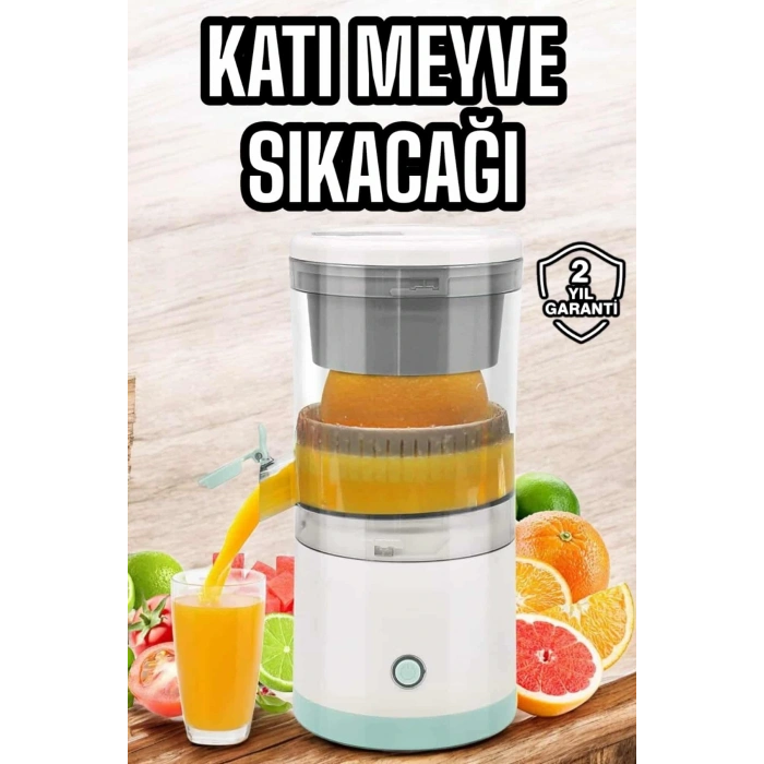 Taşınabilir Kablosuz Taşınabilir Şarjlı Narenciye Sıkacağı Portakal Meyve Sıkacağı Çift Bıçaklı