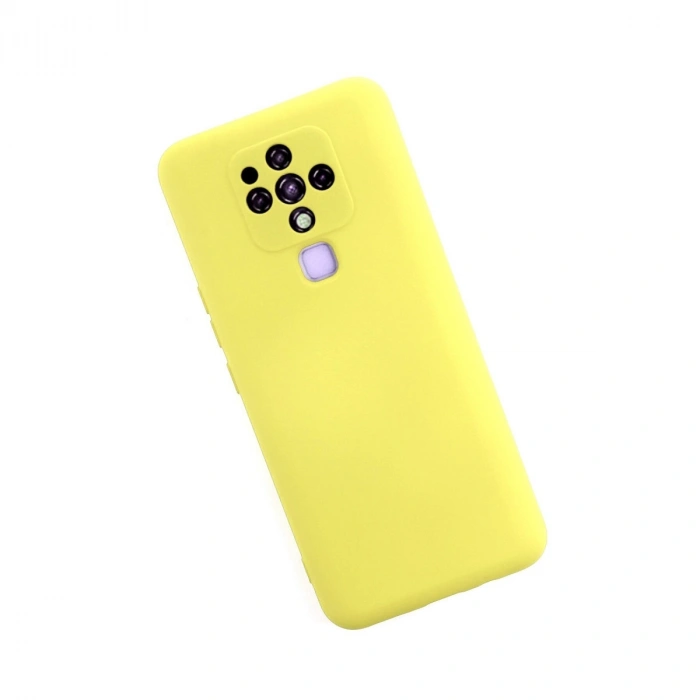 Tecno Camon 16 Kılıf Nano İçi Kadife Silikon - Sarı