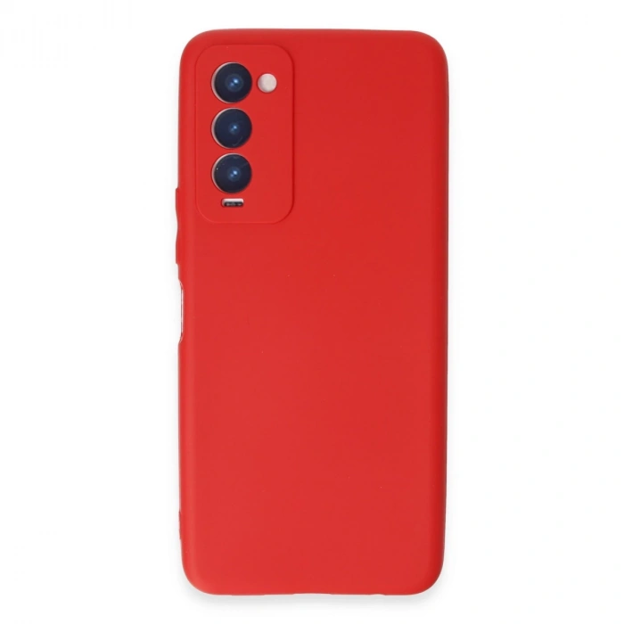 Tecno Camon 18 Kılıf First Silikon - Kırmızı