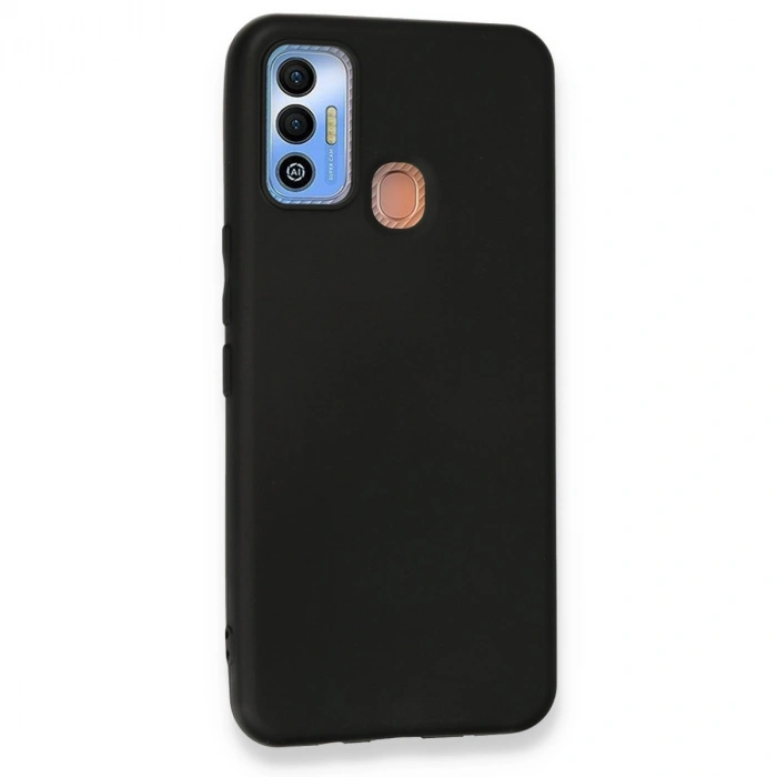 Tecno Spark 7t Kılıf First Silikon - Siyah