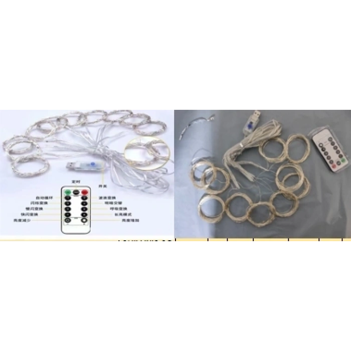 Tel Perde Led 3*3m 300 Led Rgb