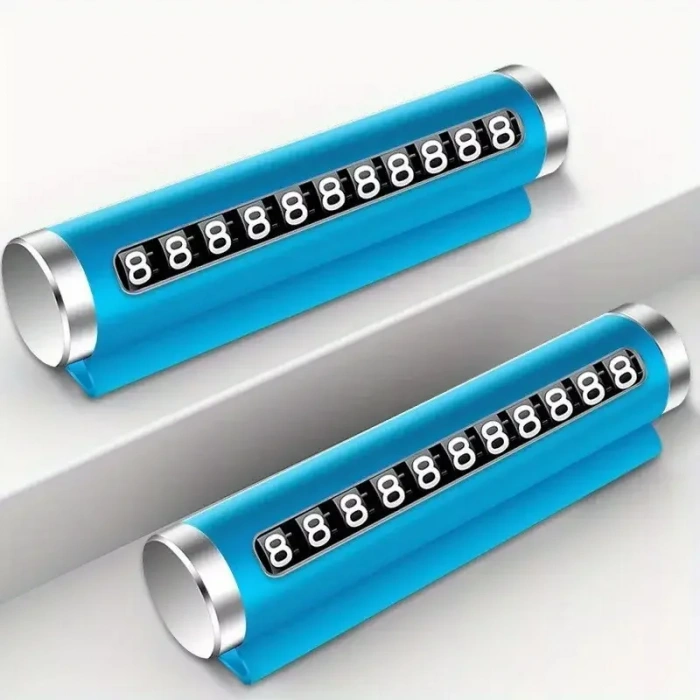 Telefon Numarası Plaka Silindiri Ayarı Renkli Metal Alüminyum Araba Geçici Park Kartı Evrensel Moda Oto Aksesuarları (5324)