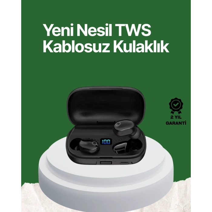 Telefon Şarj Destekli 1800 mAh A10s TWS Kablosuz Kulak İçi Kulaklık