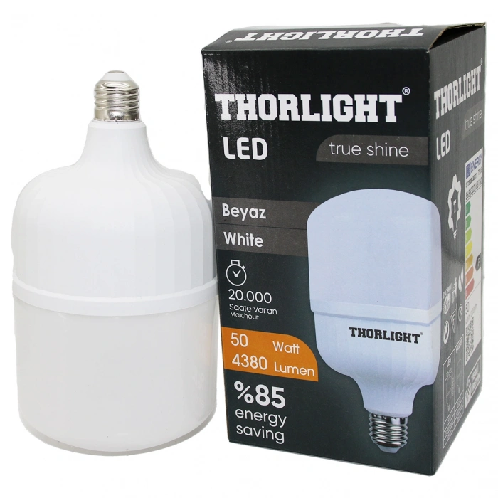 THORLIGHT 50W E27 TORCH T-SHAPE BEYAZ LED AMPUL T-50B (5324)