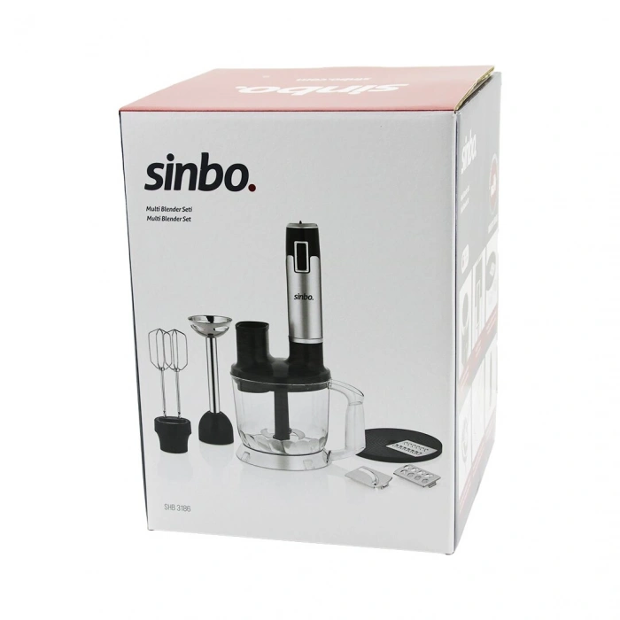 TURBO MULTİ BLENDER SETİ DOĞRAYICI- MİKSER- BLENDER RENDE DİLİM DİSKLERİ 300W 2LT HAZNE SHB-3186 (5324)