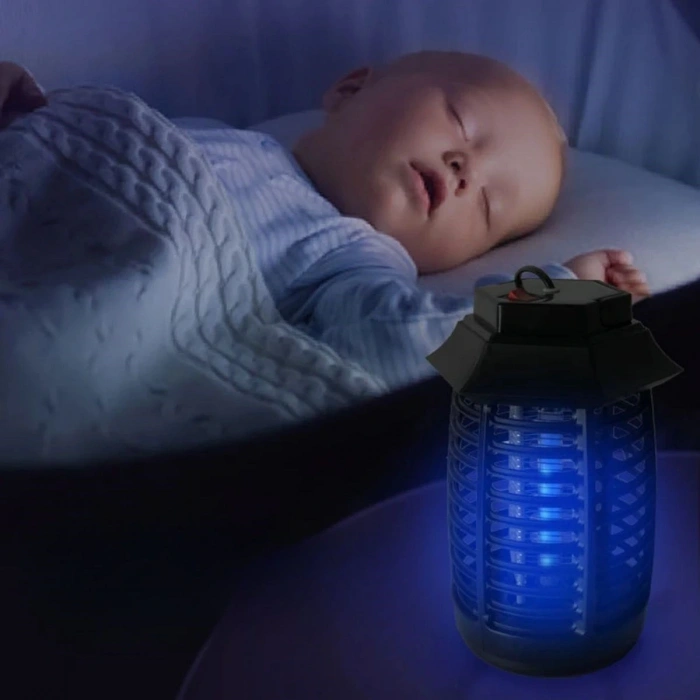 Tutma ve Asma Saplı Ledli Sinek Makinası 2W Sinek Öldürücü UV Mor Işıklı Aparat (5324)