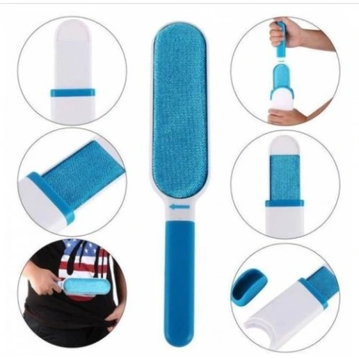 Tüy Toz Temizleyici Fırça Seti 2li Mavi KUTULU (5324)