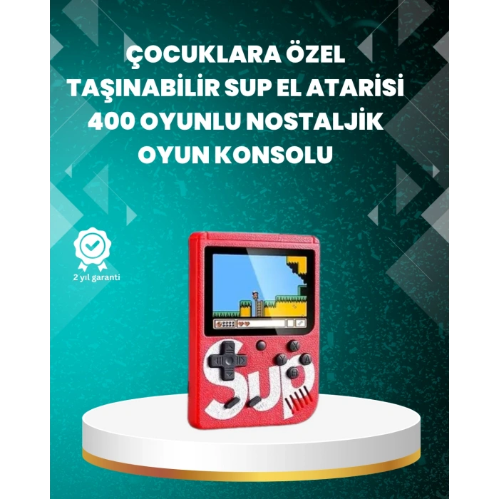 Tv Çıkışlı Mini Retro El Konsolu 400 Oyunlu