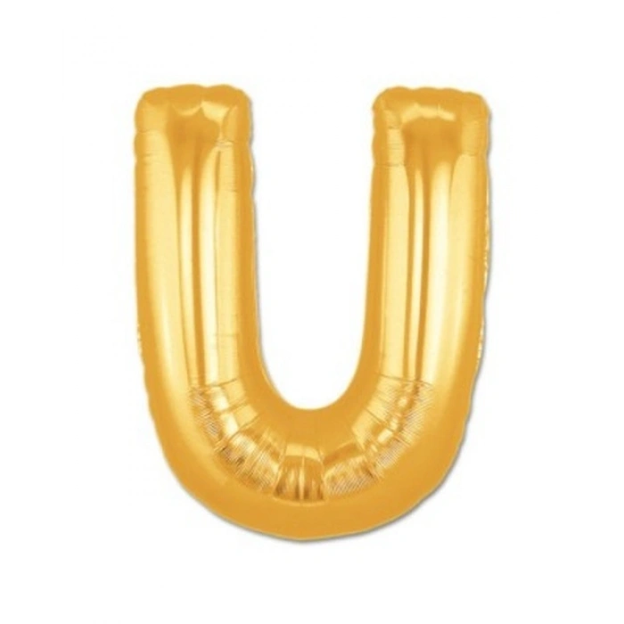 U Harf Folyo Balon Altın Renk  40 inç (5324)