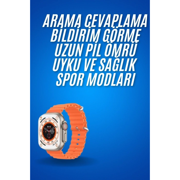 Ultra Akıllı Saat 49 Mm Çift Kordonlu Arama Cevaplama Bluetooth Bağlantılı