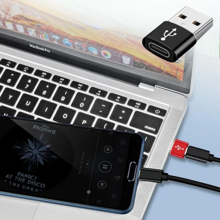 USB'den TYPE-C 'ye Dönüştürücü Adaptör Veri Aktarımı Sağlayıcı Şarj Data Çevirici (5324)
