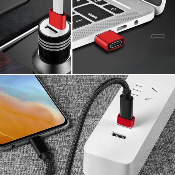 USB'den TYPE-C 'ye Dönüştürücü Adaptör Veri Aktarımı Sağlayıcı Şarj Data Çevirici (5324)