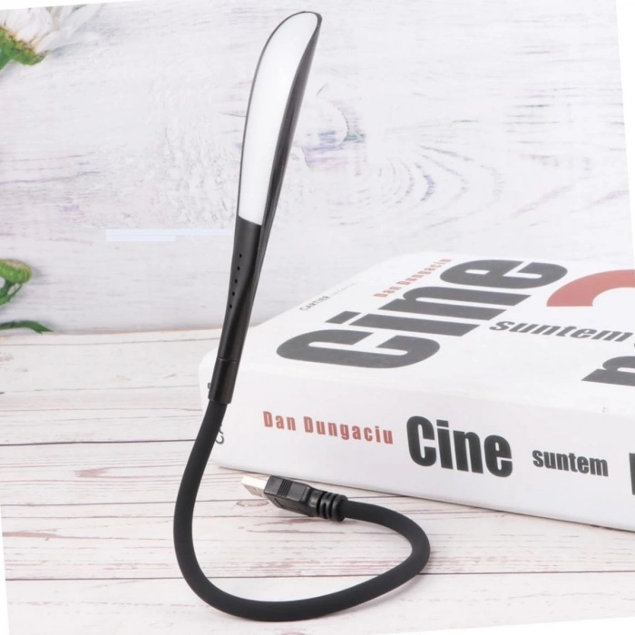 USB Girişli 14 Ledli 3 Kademeli Dokunmatik Masa/Kitap Okuma Lambası Ledi Siyah (5324)