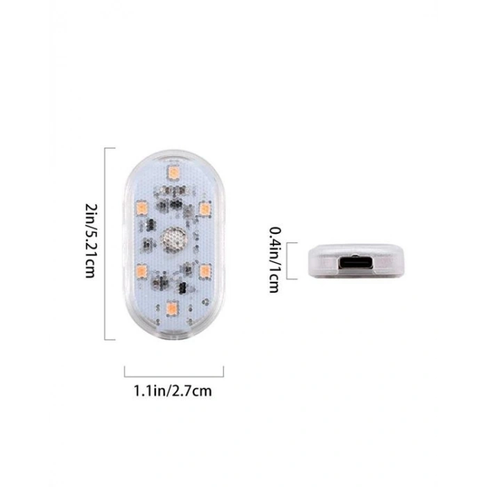 USB Şarjlı, 3 Saat Kesintisiz Çalışan Araba Atmosfer Işıkları