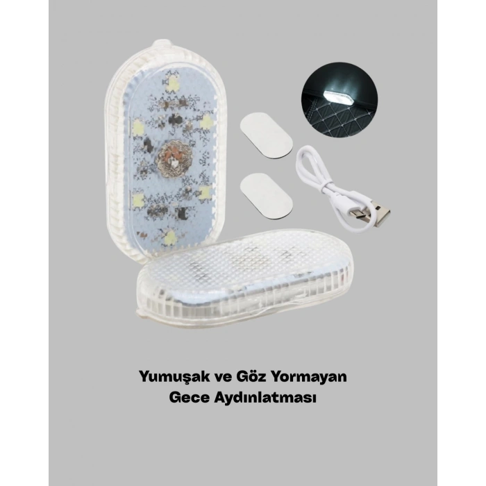 USB Şarjlı Kablosuz Manyetik Montajlı Mini LED Işık