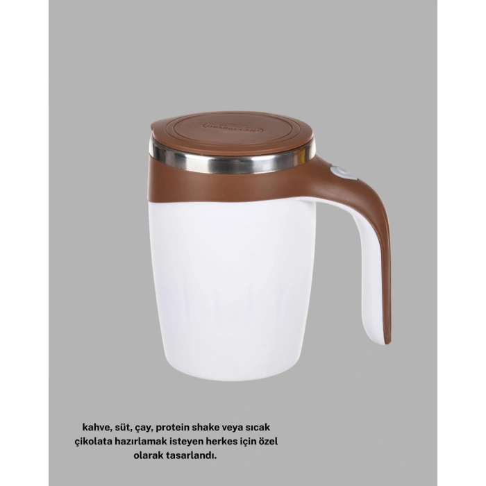 Usb Şarjlı Manyetik Karıştırıcı Kupa Otomatik Karıştırma Paslanmaz Çelik