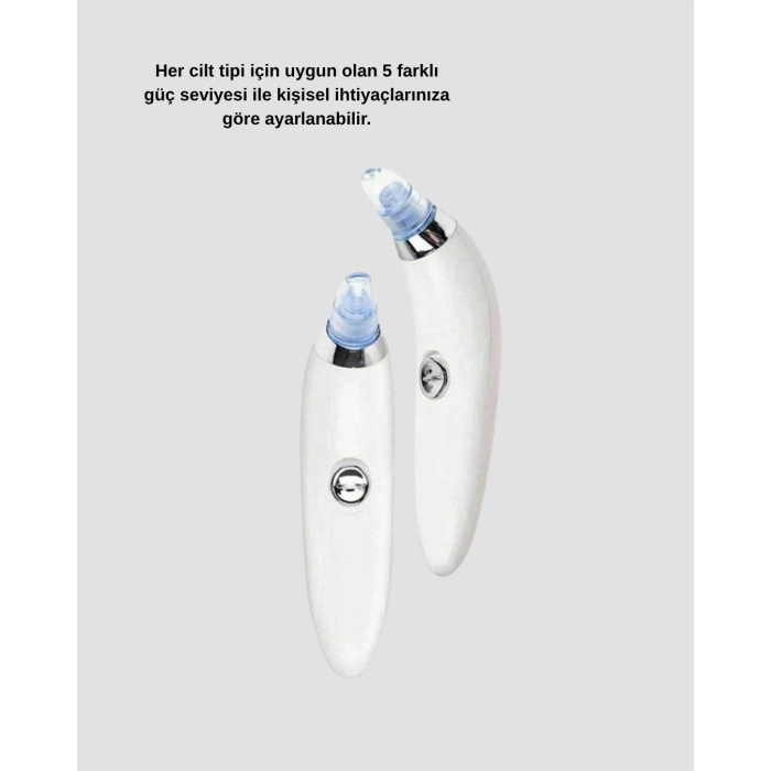 Vakumlu Siyah Nokta Temizleme Cihazı – 5 Kademe Güç Ve 4 Başlıklı Derin Cilt Bakımı