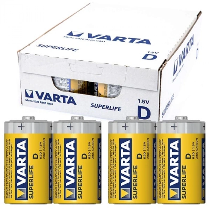 Varta Superlife Çinko Büyük D Boy Pil 24lü Paket