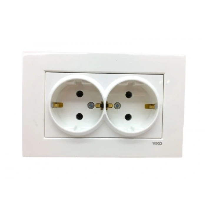 VİKO KARRE 2Lİ TOPRAKLI PRİZ 9096 7056 (5324)