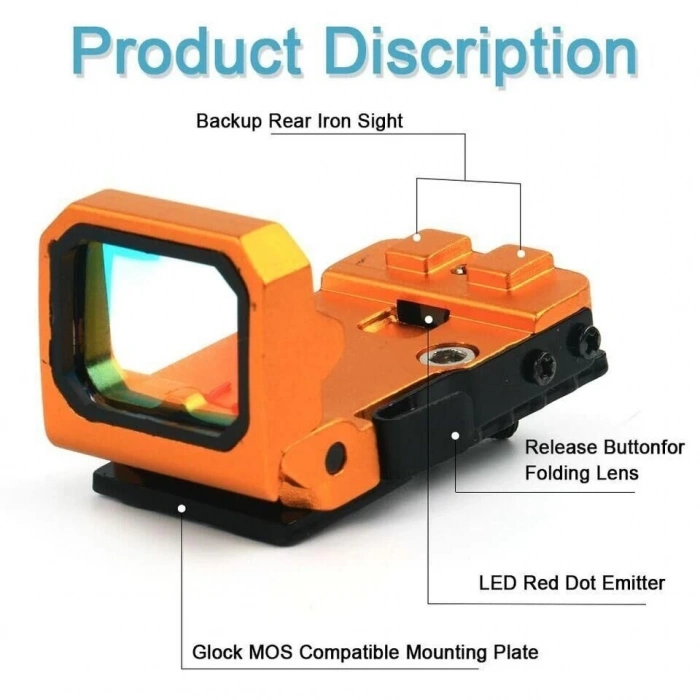 Vism Flipdot Reflex M2 Red Dot Sight  Katlanabilir 22mm Reflex Nişangâh