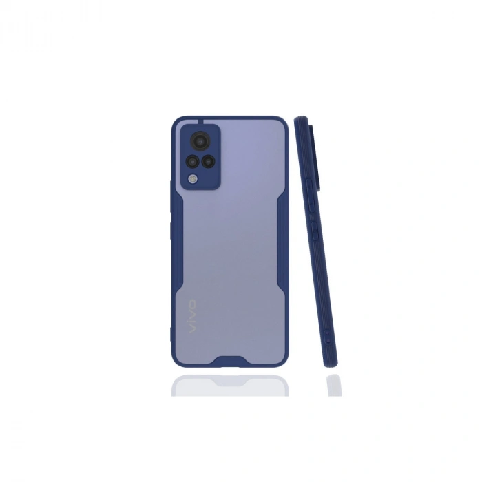 Vivo V21 Kılıf Platin Silikon - Lacivert