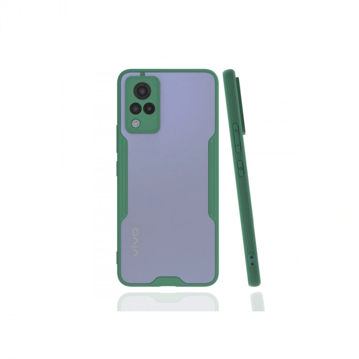 Vivo V21 Kılıf Platin Silikon - Yeşil