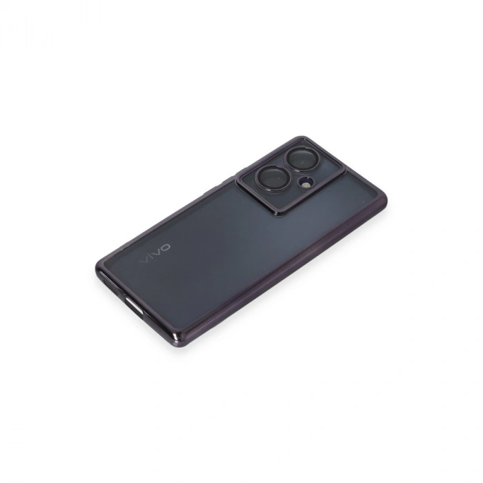 Vivo V29 Lite Kılıf Razer Lensli Silikon - Mor