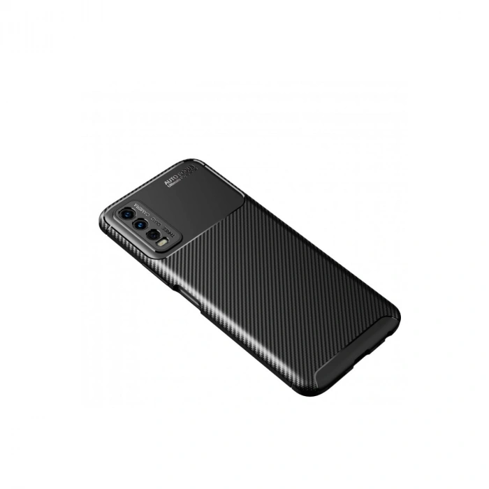 Vivo Y11s Kılıf Auto Focus Karbon Kapak - Siyah