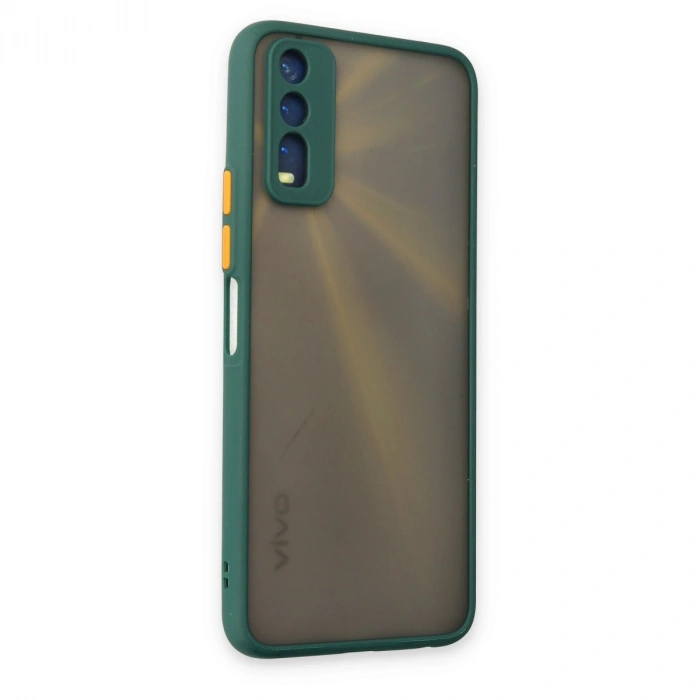Vivo Y11s Kılıf Montreal Silikon Kapak - Yeşil