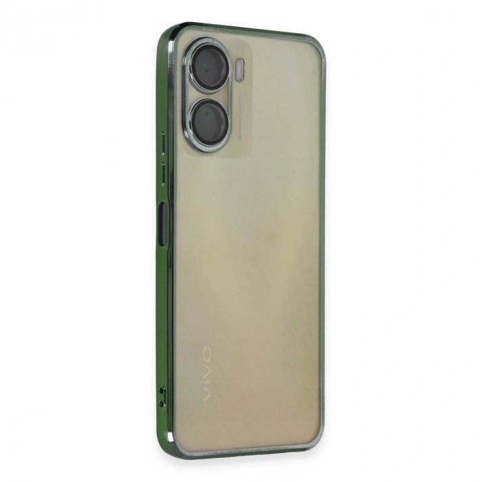 Vivo Y16 Kılıf Razer Lensli Silikon - Yeşil