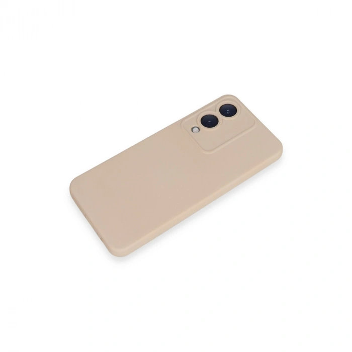 Vivo Y17s Kılıf Nano İçi Kadife Silikon - Pudra