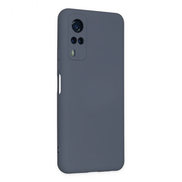 Vivo Y53s Kılıf Nano İçi Kadife Silikon - Gri