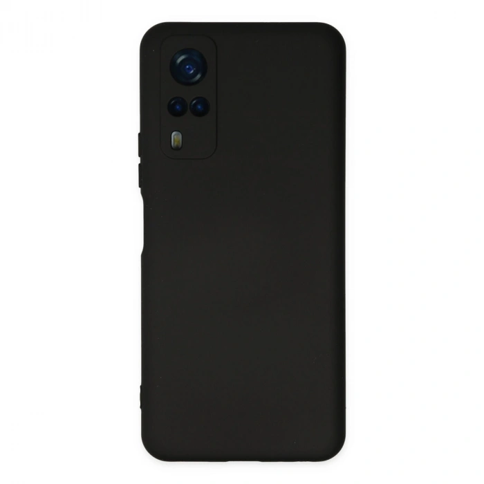 Vivo Y53s Kılıf Nano İçi Kadife Silikon - Siyah