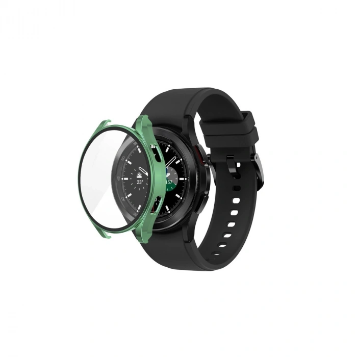 Watch 5 44mm Wall Camlı Kasa Ekran Koruyucu - Koyu Yeşil
