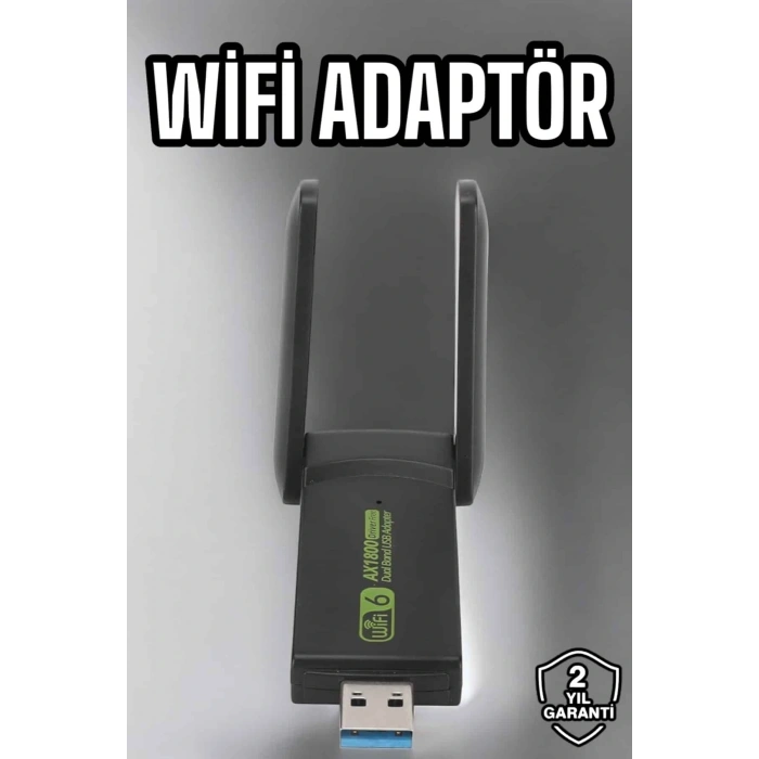 Wifi Adaptör Çift Bantlı Kablosuz Wifi Adaptörü