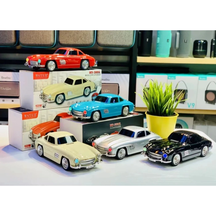 WS-300SL Klasik Benz Model 10W Bluetooth Hoparlör Fm Radyo USB (5324)