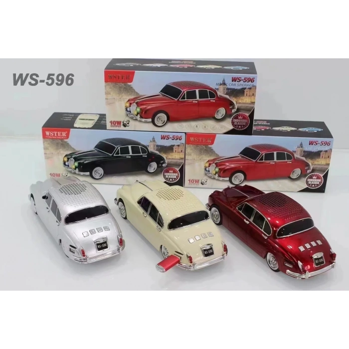 WS-596 Araba Görünümlü Kablosuz Bluetooth Hoparlör Siyah (5324)