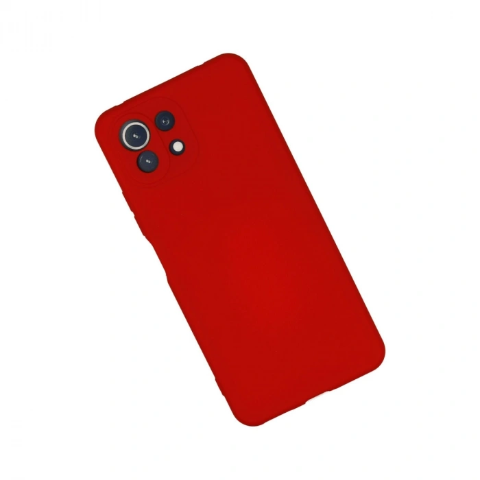 Xiaomi Mi 11 Lite Kılıf Nano İçi Kadife Silikon - Kırmızı
